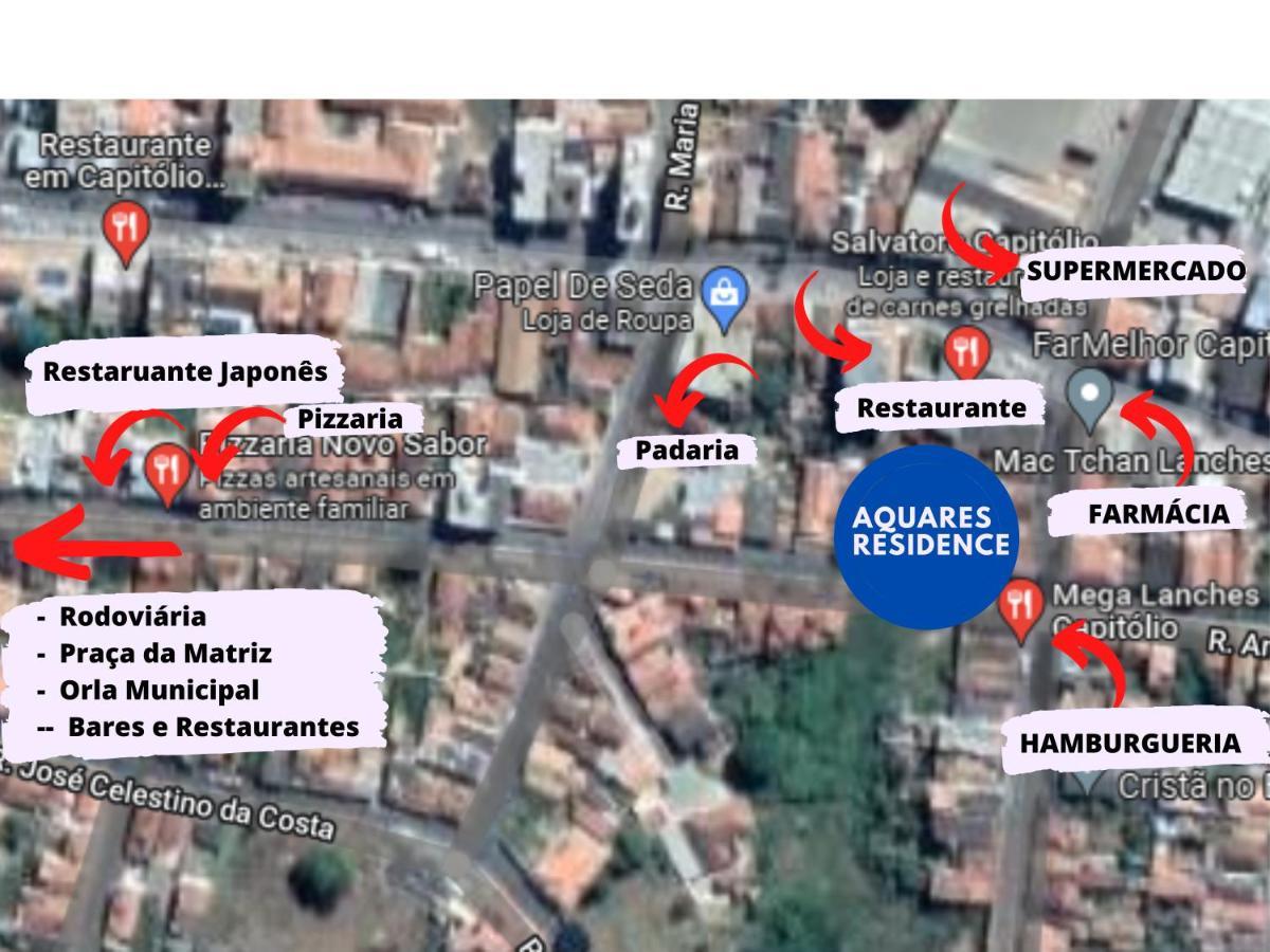 Aquares Residence - Apartamento Para Temporada Capitólio Eksteriør billede